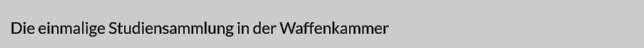 Die einmalige Studiensammlung in der Waffenkammer